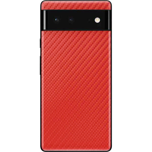 Red Carbon Fiber Specialty Material Google Pixel 6 Skin